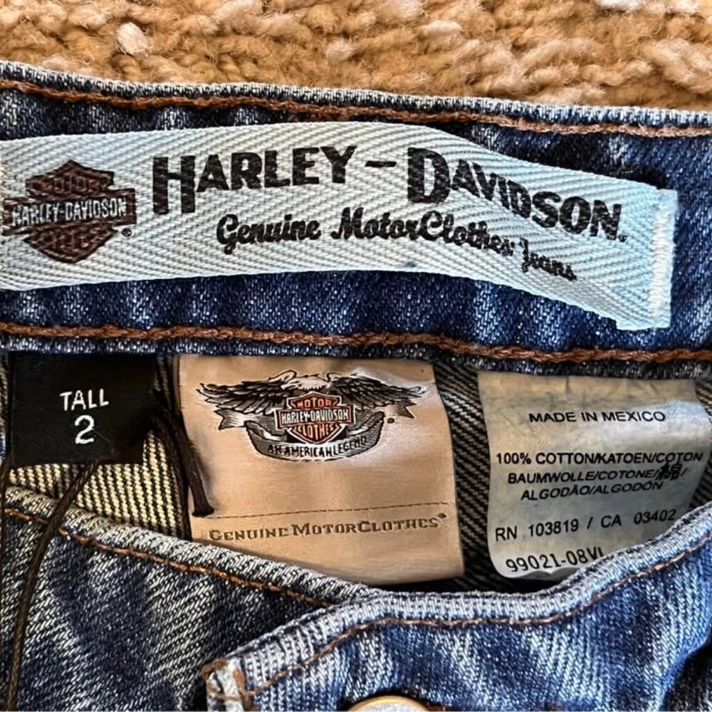Harley-Davidson Mid-Rise Bootcut Jeans - Women size 2L - Picture 6 of 7